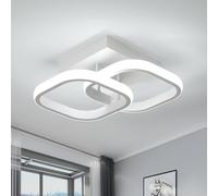 Pheashine Plafón LED Techo 30W, Lampara de Techo LED, 6500K Blanca Frío, Moderno Luz de Techo Cuadrada para Cocina, Dormitorio, Oficina, Comedor (L30*W24*H9.5CM)