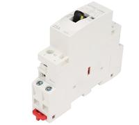 Phefop Contactor de CA 2P 25A 220V 50Hz Carril DIN, con Interruptor | Control Manual Automático de 4 Posiciones, 70% Más Pequeño, 75% Ahorro de Energía, Super Silencioso por Debajo de 15 DB,