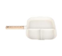 Phefop Cubierta de Cuello Curativo Collar Protector de Cuello de Pájaro Aleación de Aluminio y Plástico Fenólico Sartén Dividida 3 en 1 Antiadherente 3 Secciones para Cocinar el Desayuno