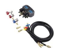 Phefop Juego de Manómetros Digitales, Kit de Recarga de Refrigerante HVAC 0-6000 Kpa con Pantalla Retroiluminada, for Mantenimiento de Aire Acondicionado
