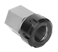 Phefop Portabrocas de Bloque de Pinza Hexagonal para Máquina de Grabado de Torno, Acero para Herramientas Endurecido, Estructura de Alta Resistencia, Orificio Pasante para Piezas Largas, (mango