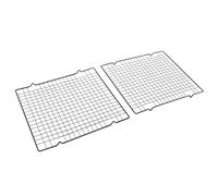 Phefop Rejilla de Enfriamiento Antiadherente 2 Unidades, Rejilla para Horno de Acero Al Carbono 16x10 Pulgadas, Apta para Horno, para Enfriar, Hornear, Asar y Parrilla