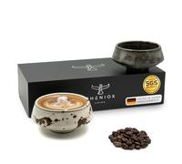 Pheniox Juego de tazas de capuchino Barista, 2 tazas de 180 ml, porcelana de sin asa, diseño moderno y atemporal, apto para lavavajillas, regalo para hombre