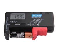 PHENOFICE Probador Digital de Baterías Bt Pantalla Lcd Comprobador para Pilas Aa Aaa y Botón Carcasa Negra Resistente Medición Precisa de Voltaje