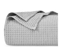 PHF Manta térmica 100% algodón con Tejido gofre para decoración del hogar, Suave, cómoda, Transpirable y Absorbe la Humedad para Todas Las Estaciones, sofá, Cama, sofá, tamaño Queen (225