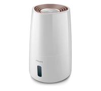 Philips Humidificador Serie 3000, 45 m², 99,97% menos bacterias (NanoCloud), 300 ml/h, 3 velocidades, Modo Sueño, Ultrasonido (33 dB), Sensor, Temporizador, Depósito 3L, Blanco (HU3916/10)
