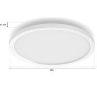 Philips Hue Panel LED Aurelle 21W 2450 lúmenes 39 cm Blanco Compatible con Alexa y Google Home
