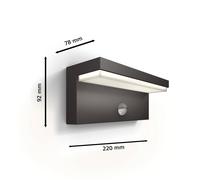 Philips Aplique de exterior LED Bustan UE, sensor, 4.000 K