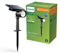 Philips, aplique de pared o de suelo Ashlyn, 1,4 W, iluminación exterior, color negro, material plástico, IP44, ideal para jardín o terraza, clase III