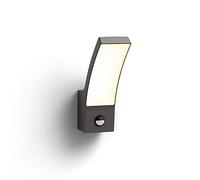 Philips Aplique mural Splay con sensor LED exterior antracita 12W luz blanca cálida 2.700 K