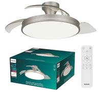 Philips Atlas Ventilador de Techo con Aspas Retráctiles y LED Níquel