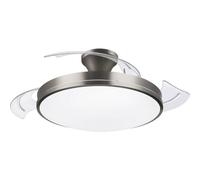 Philips Plafón LED y ventilador de techo retráctil níquel con mando a distancia