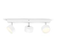 Philips Barra de Iluminación Bracia, con 3 Focos 5.5W, 550 lm, Luz Blanca Cálida, 2700k, Blanco