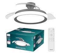 Philips Bliss Ventilador de techo con aspas retráctiles LED 3 velocidades DC 28W + 35W Negro 106 cm