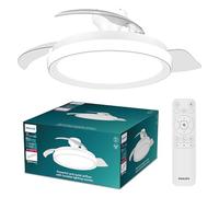Philips Lámpara de techo con ventilador Bliss – LED 4500 lm, 3 aspas retráctiles, 106 cm, blanco