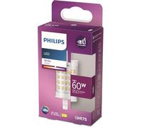 PHILIPS - Bombilla LED 60W R7S 78mm luz blanca cálida, no regulable