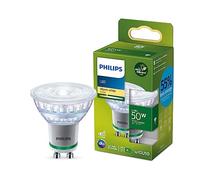 Philips Bombilla LED Clásica Tipo foco Philips Eficiente, Casquillo GU10 2.1W, 375 Lúmens, Luz Blanca Cálida 2700k, Clase Energetica A