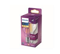 Philips - Bombilla LED Cristal, 100W, E27, Estándar A60, Filamento, Luz Blanca Cálida, No Regulable