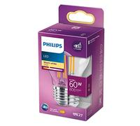 Philips Bombilla LED E27 P45 bola filamento 6,5W luz cálida 2700K