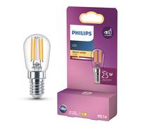 Philips bombilla LED E14 Tubo T25 Filamento Transparente 2700K 1,9W (25W)