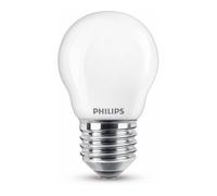 Philips Bombilla LED E27 bola mate luz cálida (6.5W)