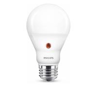 Philips Bombilla LED E27 pera mate con sensor día/noche de 7,5 W (60 W)