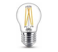 Philips Bombilla LED E27 WarmGlow filamento bola luz cálida (1.8W)