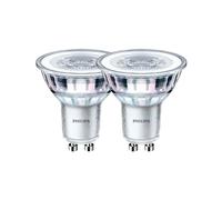 Philips Bombilla LED GU10 4.6W 355lm 2700K Luz Cálida Pack 2 Unidades