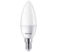Philips Bombilla LED tipo vela 4,9W (Eq. 40W) 470 lúmenes E14 2700K mate - Pack 6 bombillas