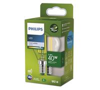 Philips - Bombilla LED tipo vela esférica Philips Ultra Eficiente, Casquillo E14 2.3W - 485 Lúmens, Luz Blanca Fría (4000k), Clase Energetica A