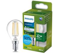 PHILIPS - Bombilla LED tipo vela esférica Ultra Eficiente, Casquillo E14 2.3W - 485 Lúmens, Luz Blanca Fría (4000k), Clase Energetica A