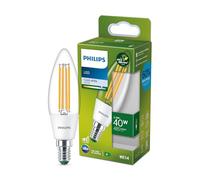 Philips Bombilla LED Tipo vela Philips Eficiente, Casquillo E14 2.3W, 485 Lúmens, Luz Blanca Fría 4000k, Clase Energetica A