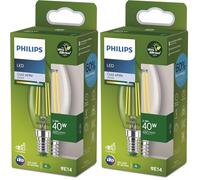 Philips - Bombilla LED tipo vela Ultra Eficiente, Casquillo E14 2.3W - 485 Lúmens, Luz Blanca Fría (4000k) (Paquete de 2)