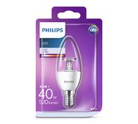 Philips - bombilla led vela e14, 5.5 w, equivalente a 40w, blanco frí