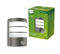 Philips Calgary Aplique de pared con sensor de movimiento para exteriores, Max 25W, casquillo E27, Negro , Antracita