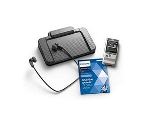 Philips DPM6700/03 - Juego de Accesorios para Autor y Asistencia, Incluye dictáfono DPM6000, Interruptor de pie ACC2330, Auriculares estéreo de Bajos Bajos LFH0334, Incluye Software SpeechExec Basic