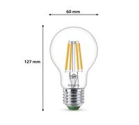 Philips E27 Bombilla LED A60 4W 840lm 2700K Filamento Pack de 3 EC:EPREL:1442609