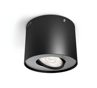 Philips Foco LED myLiving Phase – 1 luz, acabado cepillado, luz blanca cálida, IP20, negro