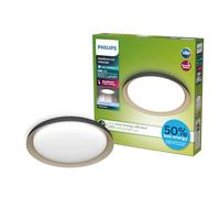 Philips Fleta - Plafond Techo LED UltraEficiente, SceneSwitch (blancos regulables), negro, 10W, 1950Lm, 4000K, IP20