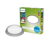 Philips Fleta - Plafond Techo LED UltraEficiente, SceneSwitch (blancos regulables), Teca, 10W, 1850Lm, 2700K, IP20
