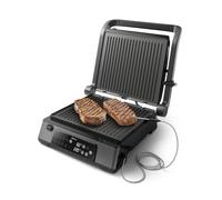Philips Grill Eléctrico 7000, Sonda de Temperatura, 8 Funciones, 2000W | Grill de mesa con placas antiadherentes extraíbles, sonda, apertura plana, alta potencia, digital, limpieza fácil (HD6307/70)