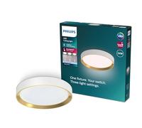 Philips Hanno, Plafón LED de techo con SceneSwitch, 24 W, 2800 lm, Luz LED para Techo Blanca Cálida 2700 K, EyeComfort, Lámpara para Cocina, Baño, Salón o Dormitorio Regulable, IP 20, Redondo, Blanco