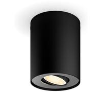 Philips Foco de techo Hue Pillar White Ambiance LED orientable regulable GU10 App y voz Negro