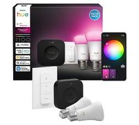 Philips Hue - Kit inteligente con 2 bombillas, Bridge Pro y mando a distancia. 929003853505