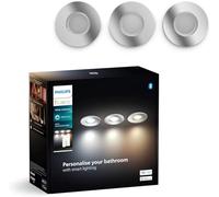 Philips Hue Adore - Foco Empotrable LED Inteligente de 5 W, Luz Blanca de Cálida a Fría, Regulable, Control por App y Voz, Compatible con Alexa y Google Home, Color Cromado - Pack de 3
