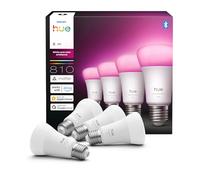 Philips Hue Bombillas LED inteligentes A60 Luz blanca y de colores E27 6W 810 lm Pack 4