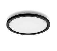 Philips Hue - Panel Led Inteligente Aurelle, 24.5W-2450 lúmens, Luz Blanca de Cálida a Fría, Compatible con Alexa y Google Home, 39cm de diámetro, negro