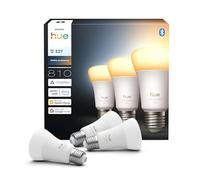 Philips Hue White Ambiance - Bombilla LED inteligente E27, 810 lm, blanco cálido, 3 unidades 929003854807