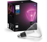 Philips Hue Bombilla inteligente Lightguide, formato triangulo, filamento de colores, luz blanca y de color, compatible con Bluetooth, control por voz con Alexa, Apple Home y Google Assistant