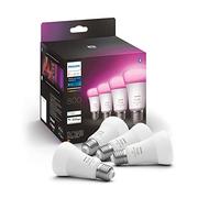 Pack de 4 bombillas LED conectadas Philips Hue White & Color Ambiance E27, equivalentes a 60 W, 800 lúmenes, compatibles con Bluetooth - Nuevo